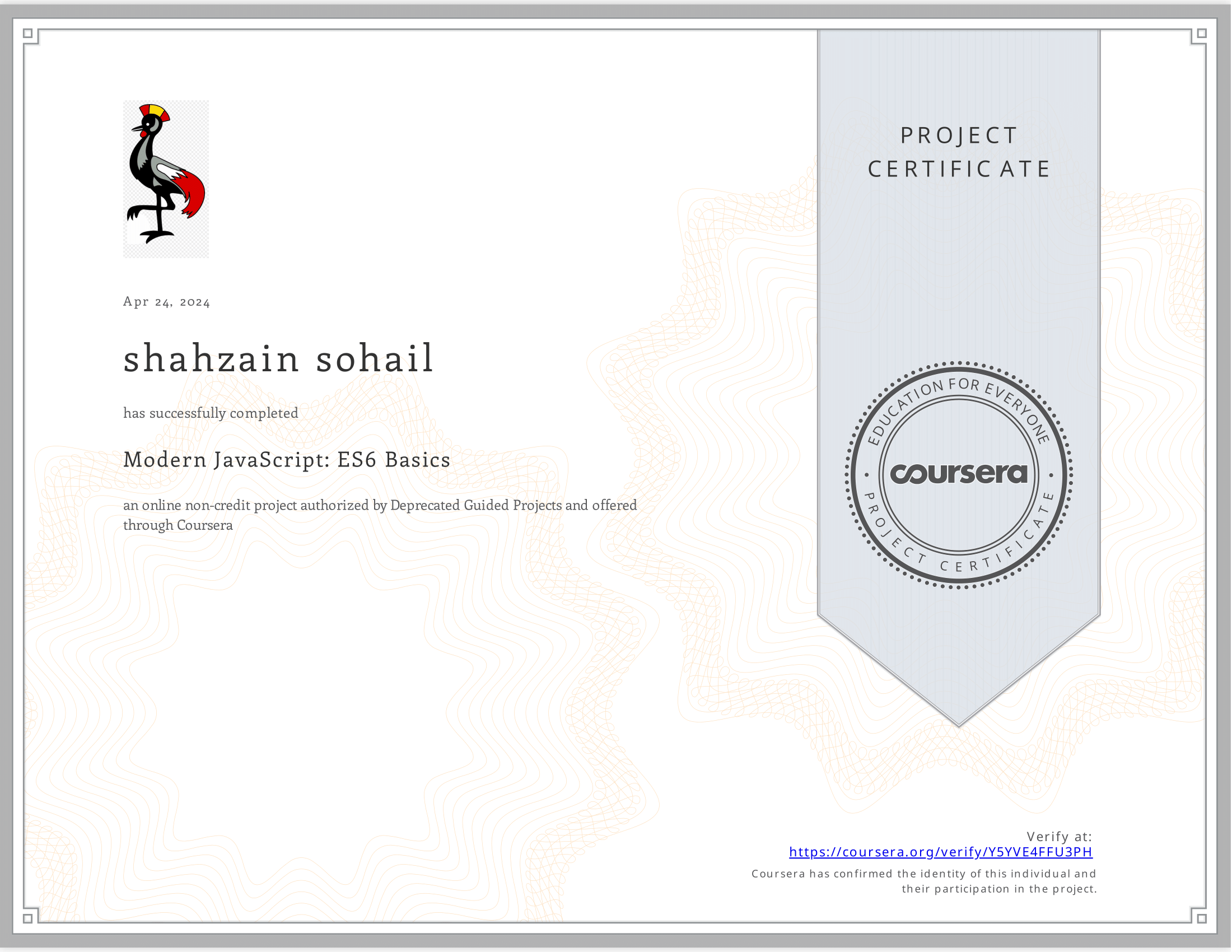 Certificate 3